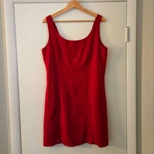 Neiman Marcus Vintage 100% Wool Red Mini Dress